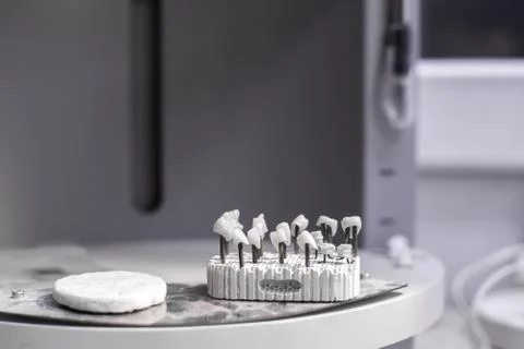 False teeth, models of jaws, dentist Stock Photos