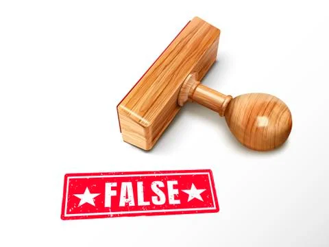 False text and stamp Illustrazione stock