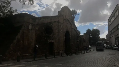 Famagusta Gate Wide Angle Timelapse Stock Footage 99140740