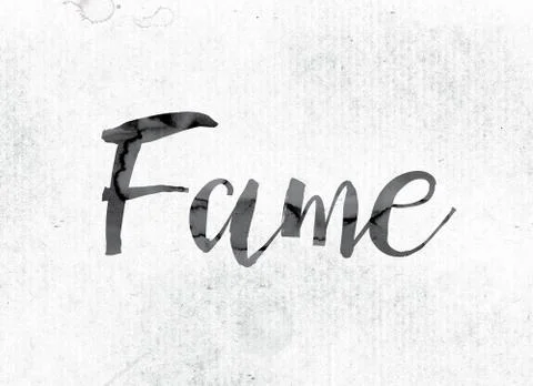 Fame Concept Painted in Ink Stock Illustration