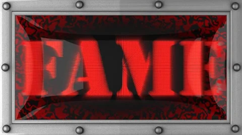 Fame on led Stock Footage 8709554