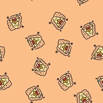 Fame recognition dream vector seamless pattern Stock Illustration