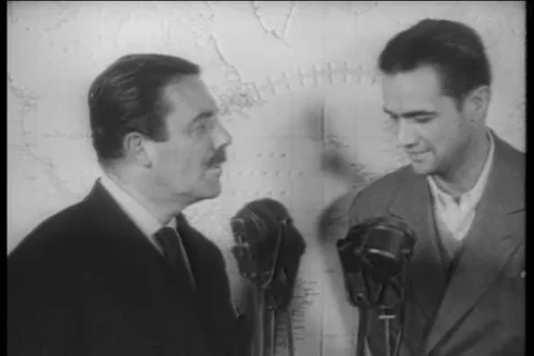 Famed Aviator Howard Hughes interview 1938 Stock Footage 91340412