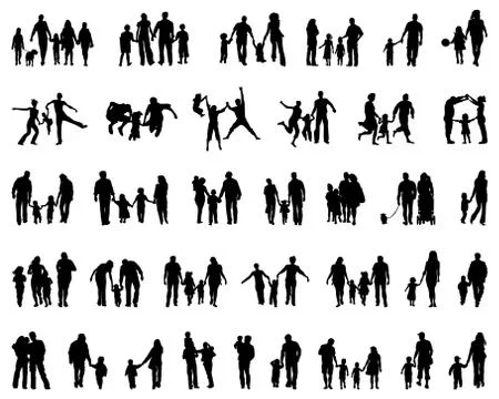Families Stock Illustration