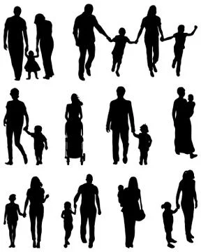 Families Stock Illustration