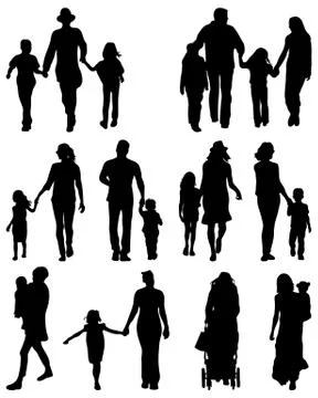 Families Stock Illustration