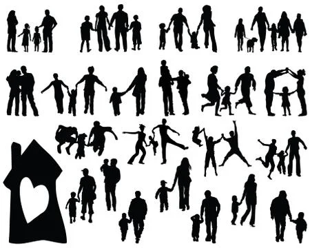 Families Stock Illustration