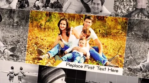 Family 3D Photo Album Slideshow Stock After Effects