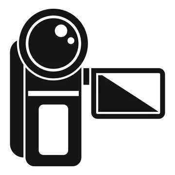 Family camera icon simple vector. Camcorder video Stock Illustration