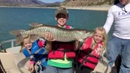 Family Catches Huge Fish On Boat Hd  Stock Footage