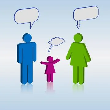 Family Chat Stock Illustration