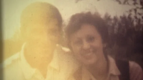 Family chronicle, memories: Happy young loving couple. Stock Footage