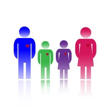 Family colors Stock Illustration