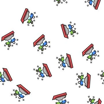 Family cruise vector seamless pattern Illustration