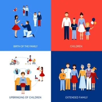 Family Design Concept Stock Illustration