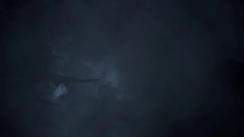 Family of Dragons Flying Through a Lightning Storm Stock Footage 78445331