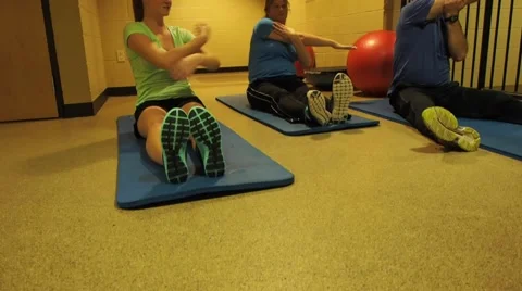 Family exercising Stock Footage 45519485