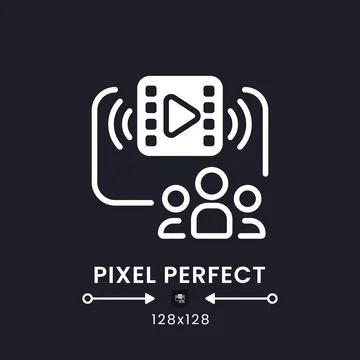 Family-friendly programming white solid desktop icon 库存插图