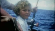 Family Fun Deep Sea Fishing On The Ocean 1950S Vintage Film Home Movie 3625 Stock Footage