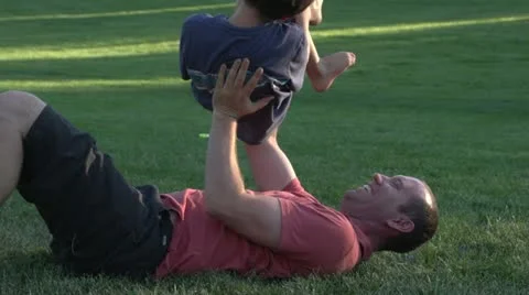 Family Fun in Park Slowmotion Video stock 11292953