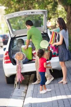 Family going on vacations Stock Photos