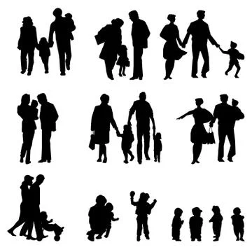 Family groups Stock Illustration