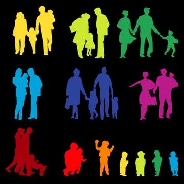 Family groups Stock Illustration