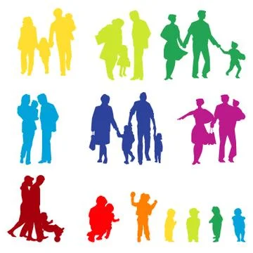 Family groups Stock Illustration