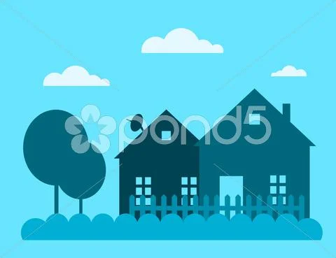 Family house building vector illustration Stock Illustrationen