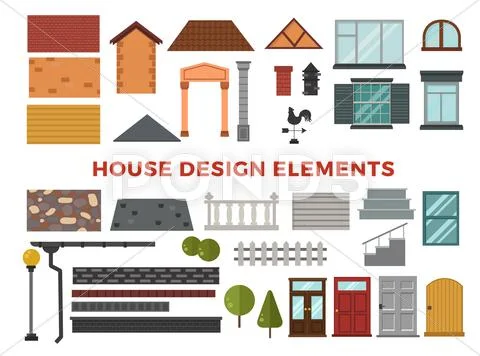 Family house vector design elemets Stock Illustrationen