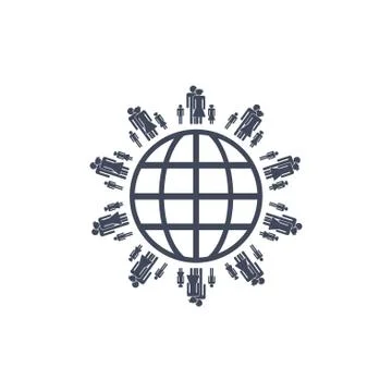 Family Icon Vector flat design style Stock Illustration