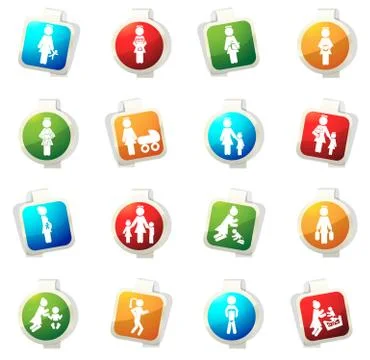 Family icons set Stock Illustration