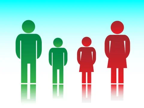 The family Stock Illustration