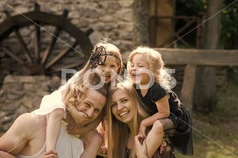 Family life. Summer vacation, adventure, discovery, wanderlust concept Stock Photos