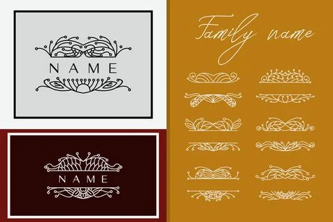 Family monogram Stock Illustration