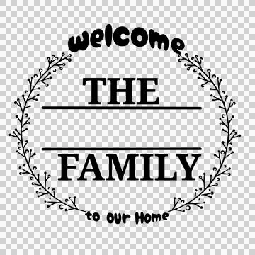 Family Name Monogram Bundle is suitable for t-shirt, laser cutting, sublimation, Stock Illustration