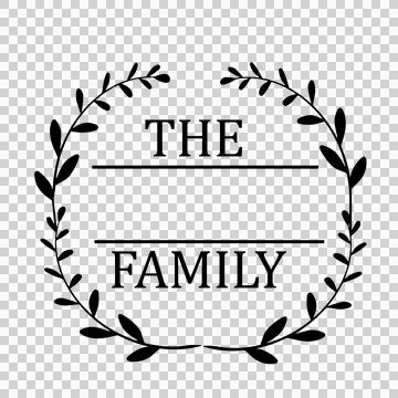 Family Name Monogram Bundle is suitable for t-shirt, laser cutting, sublimation, Stock Illustration