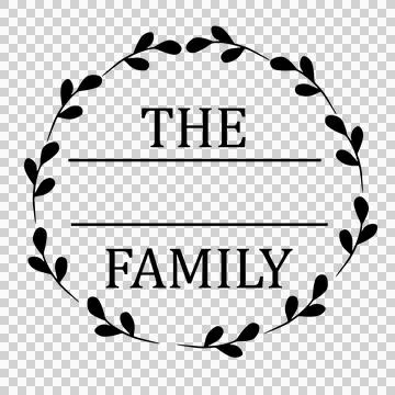 Family Name Monogram Bundle is suitable for t-shirt, laser cutting, sublimation, Stock Illustration