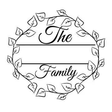 Family Name Monogram Bundle is suitable for t-shirt, laser cutting, sublimation Stock Illustration