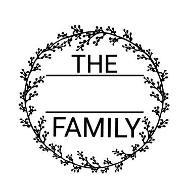 Family Name Monogram Bundle is suitable for t-shirt, laser cutting, sublimation Stock Illustration