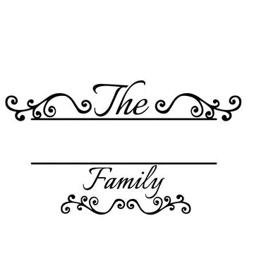 Family Name Monogram Bundle is suitable for t-shirt, laser cutting, sublimation Stock Illustration