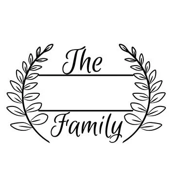 Family Name Monogram Bundle is suitable for t-shirt, laser cutting, sublimation Stock Illustration