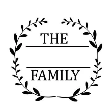Family Name Monogram Bundle is suitable for t-shirt, laser cutting, sublimation Stock Illustration