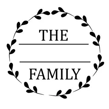 Family Name Monogram Bundle is suitable for t-shirt, laser cutting, sublimation Stock Illustration