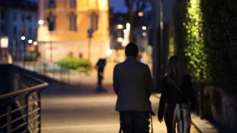 Family outing in the evening Video stock 75083536