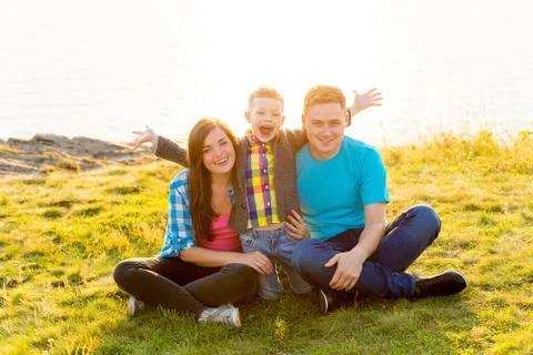 Family in a park Stock Photos