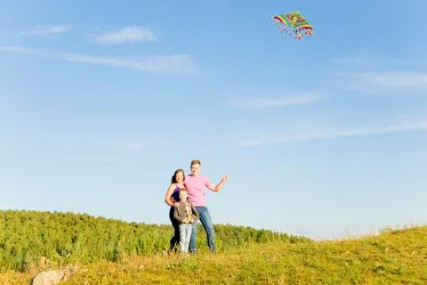 Family in a park Stock Photos