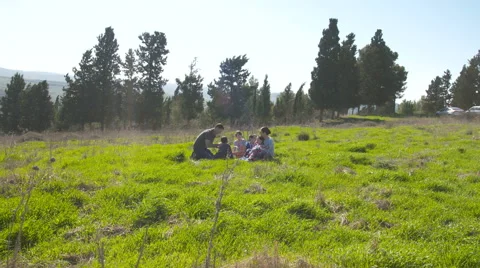 A family in a picnic out in the nature Stock-Footage 59182072