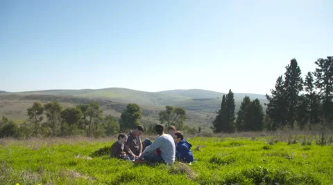 A family in a picnic out in the nature Stock-Footage 59361286
