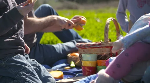 A family in a picnic out in the nature Stock Footage 59362088